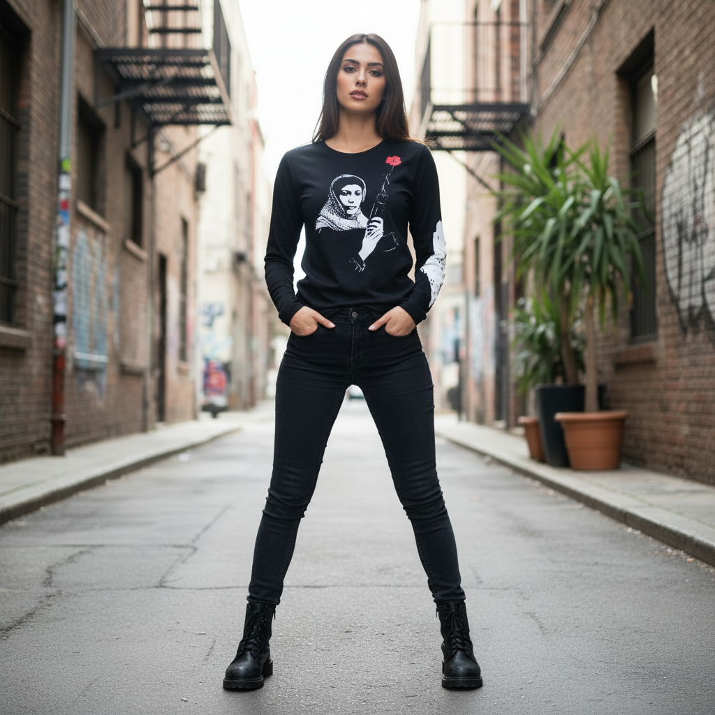 Leila Khaled long sleeve - Caucasian model