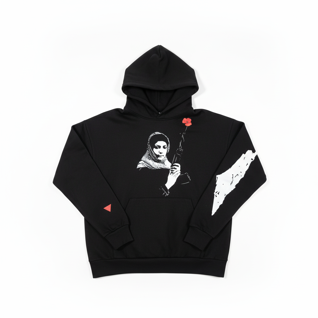 Leila Khaled Tribute Hoodie - Palestinian Resistance Icon [PRE-ORDER]
