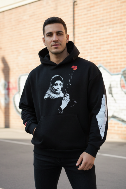 Leila Khaled Tribute Hoodie - Palestinian Resistance Icon [PRE-ORDER]